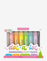 Ooly - 3D Effect Craft Paint 8 Pcs - Dot-A-Lot Pearlescent - Piešimo priemonės - Marga / raštuota