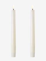 UYUNI Lighting - Led Taper Candle, Ivory, Smooth, 2-Pack, 2,3X20 Cm - LED žvakė - Balta