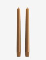 UYUNI Lighting - Led Taper Candle, Wild Honey, Smooth, 2-Pack, 2,3X25 Cm - LED žvakė - Ruda