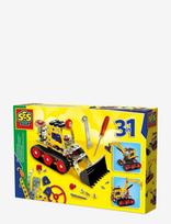 SES Creative - Construction Set - Construction Vehicles 3In1 - Metal - Konstrukcijos rinkiniai - Marga / raštuota