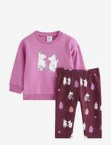 Lindex - Moomin Set - Marškinėlių rinkinys ilgomis rankovėmis - Rožinė
