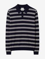 Calvin Klein - Ls 100% Merino Stripe Polo 14Gg - Polo marškinėliai ilgomis rankovėmis - Tamsiai mėlyna