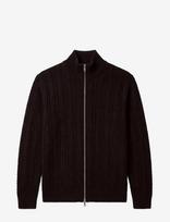 Calvin Klein - Ls Wool Blend Cable Full Zip 7Gg - Megztinis su užtrauktuku - Juoda