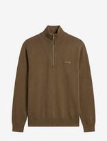 Calvin Klein - Ls Snowy Tech Knit Qz Sweater 14 - Megztinis su užtrauktuku - Chaki spalva