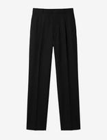 Calvin Klein - Tapered Pleated Wool Blend Pant - Klasikinės kelnės - Juoda