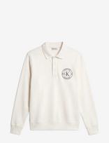 Calvin Klein Jeans - Ls 350Terry Eu Graphic Polo Swea - Marškinėliai ilgomis rankovėmis - Kreminė spalva