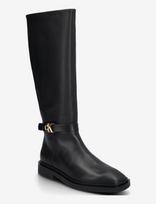 Calvin Klein - Square High Boot Lth Mg Hdw - Ilgaauliai batai - Juoda