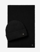 Calvin Klein - Ck Metal Beanie + Scarf Giftset - Kepurė - Juoda