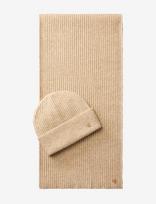 Calvin Klein - Ck Metal Beanie + Scarf Giftset - Kepurė - Smėlio