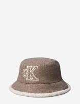 Calvin Klein - Sherpa W/ Felt Reversible Bucket - Kepurė - Ruda