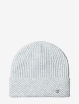 Calvin Klein - Ck Metal Wool Slanted Rib Beanie - Kepurė - Pilka