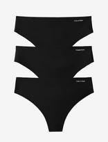 Calvin Klein - Thong 3Pk - Stringai - Juoda