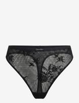 Calvin Klein - High Leg Thong - Stringai - Juoda