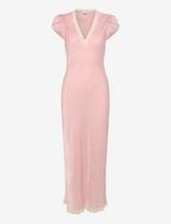 By Ti Mo - Shiny V-Neck Dress - Iki kelių ir midi suknelės - Rožinė