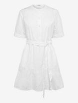 Maison Kitsune - Broderie Anglaise Godet Mini Dress - Trumpa suknelė - Balta
