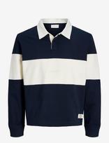 Jack & Jones - Jorfrederiksberg Blocking Sweat Polo Sn - Polo marškinėliai ilgomis rankovėmis - Tamsiai mėlyna