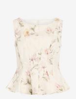 Vila - Vichia S/L Peplum Top - Marškinėliai be rankovių - Kreminė spalva