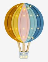 Little Lights - Little Lights Hot Air Baloon Lamp | Retro Rainbow - Naktinė lempa - Marga / raštuota