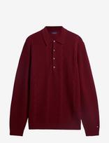 Tommy Hilfiger - Ny Wool Cable L/S Polo - Polo marškinėliai ilgomis rankovėmis - Burgundiška splava