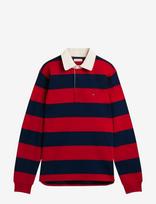 Tommy Hilfiger - Essential Stripe Rugby - Polo marškinėliai ilgomis rankovėmis - Raudona