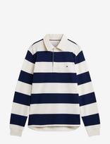 Tommy Hilfiger - Essential Stripe Rugby - Polo marškinėliai ilgomis rankovėmis - Kreminė spalva