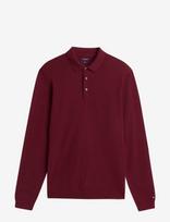 Tommy Hilfiger - Ny Merino L/S Polo - Polo marškinėliai ilgomis rankovėmis - Burgundiška splava