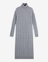 Tommy Hilfiger - Soft Wool Cable Roll-Nk Ls Dress - Megzta liemenė - Pilka