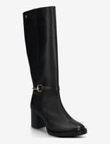 Tommy Hilfiger - Th Stud Heel Riding Knee Boot - Ilgaauliai batai - Juoda