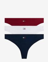 Tommy Hilfiger - Gift 3 Pack Rhinestone Thong - Stringai - Burgundiška splava