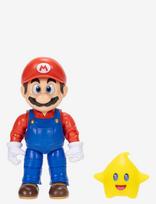 Super Mario - The Super Mario Galaxy Movie - 5” Figure Series – Mario Figure  With Luma Star Accessory - Filmų ir pasakų personažų žaidimas - Raudona