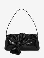 ROTATE - Croco Knot Scarf Bag - Rankinė - Juoda