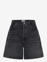 Agolde - Dame Short High Rise Baggy - Džinsiniai šortai - Juoda