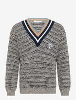 Maison Kitsune - Bold Fox Head Crafty Comfort Jumper - V formos iškirptės megztinis - Smėlio