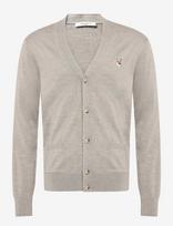 Maison Kitsune - Fox Head Patch Classic Cardigan - Megztinis - Smėlio