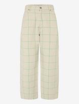 Stella Nova - Checked Baggy Low-Waist Pants - Barrel džinsai - Kreminė spalva