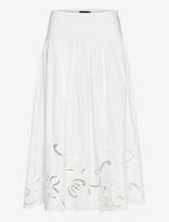 Gina Tricot - Poplin Skirt - Iki kelių ir midi sijonai - Balta