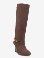 GANNI - Kat Slim Slouchy Boot Recycled Suede Pelinova - Ilgaauliai batai - Ruda