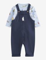 Lindex - Moomin Set Bib Trousers And Top - Marškinėlių rinkinys ilgomis rankovėmis - Tamsiai mėlyna