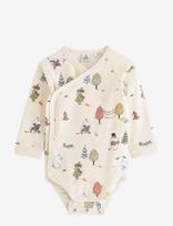 Lindex - Moomin Long-Sleeved Wrap Bodysuit - Sujuosiamas sijonas - Balta