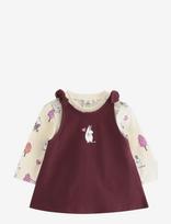 Lindex - Moomin Set With Top And Dress - Marškinėlių rinkinys ilgomis rankovėmis - Burgundiška splava