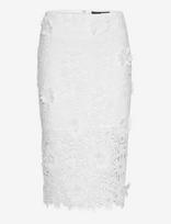 ROTATE - 3D Lace Pencil Skirt - Iki kelių ir midi sijonai - Balta