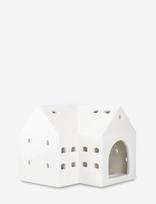 Kähler - Urbania Lighthouse Barn H10.5 Cm White - Žvakių laikiklis - Balta
