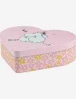 Muurla - Moomin Heart Shaped Tin Jar Hug 18X14,5Cm - Mini dėžutė - Rožinė