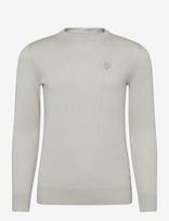 Lyle & Scott - Tonal Eagle Crew Neck Jumper - Megztinis - Smėlio