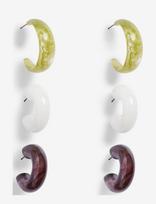 Pieces - Pcpenolope J Earrings 3-Pack - Auskarai - Žalia