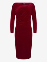 Lauren Ralph Lauren - Long-Sleeve Velvet Dress - Kokteilinė suknelė - Raudona