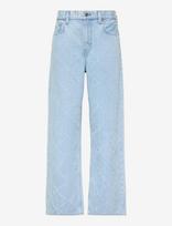 Calvin Klein Jeans - Low Rise Baggy Needlepunch Ck Tr - Platūs džinsai - Mėlyna