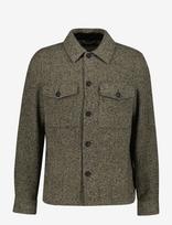 Gant - Reg Herringbone Overshirt - Vilnonė striukė - Ruda
