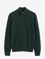 Gant - Herringbone Texture Zip Cardigan - Megztinis su užtrauktuku - Žalia