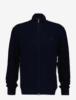 Gant - Herringbone Texture Zip Cardigan - Megztinis su užtrauktuku - Tamsiai mėlyna
